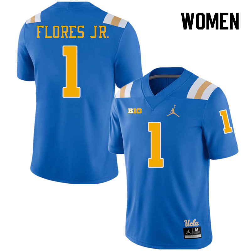 Women #1 Rico Flores Jr. Big 10 Conference College Football Jerseys Stitched-Royal